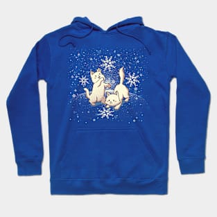 Cats Playing With Snowflakes by Tobe Fonseca Hoodie